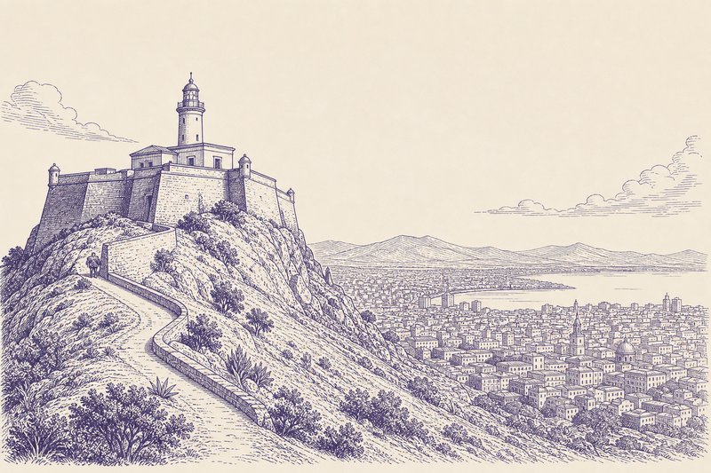 Zeichnung in Tusche zum Thema: Der Norden der Halbinsel Macau