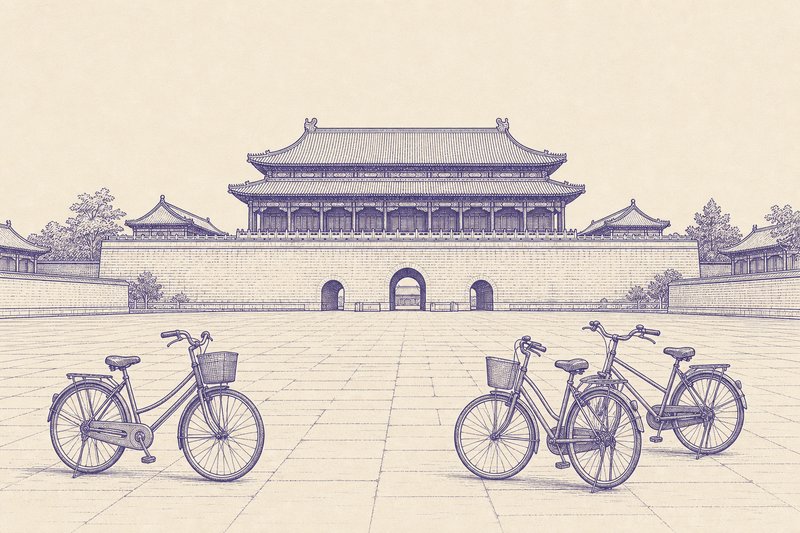 Zeichnung in Tusche zum Thema: Peking: Sehenswürdigkeiten, Stadtviertel und wie viele Tage